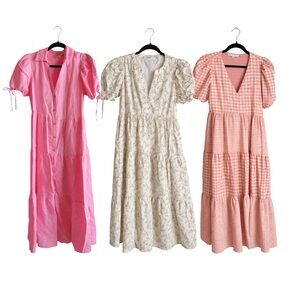 Lot of 3 English Factory Midi Dresses